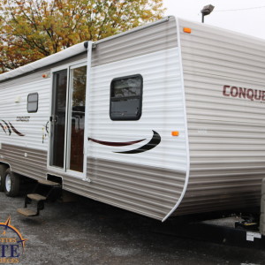 Conquest 36 FRSG 2013 - LM Cossette inc. vr roulotte fifth wheel caravane rv travel trailer - cherokee wolf pup grey wolf arctic wolf apex nano kodiak