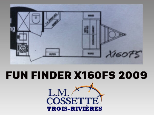 Fun Finder X160FS 2009 --LM Cossette inc. vr-roulotte-fifth wheel-cargo-arctic wolf -cherokee-grey wolf-wolf pup-kodiak cub-aspen trail-dutchmen-forest river-freedom express select-coachmen-apex nano -Trois-Rivières