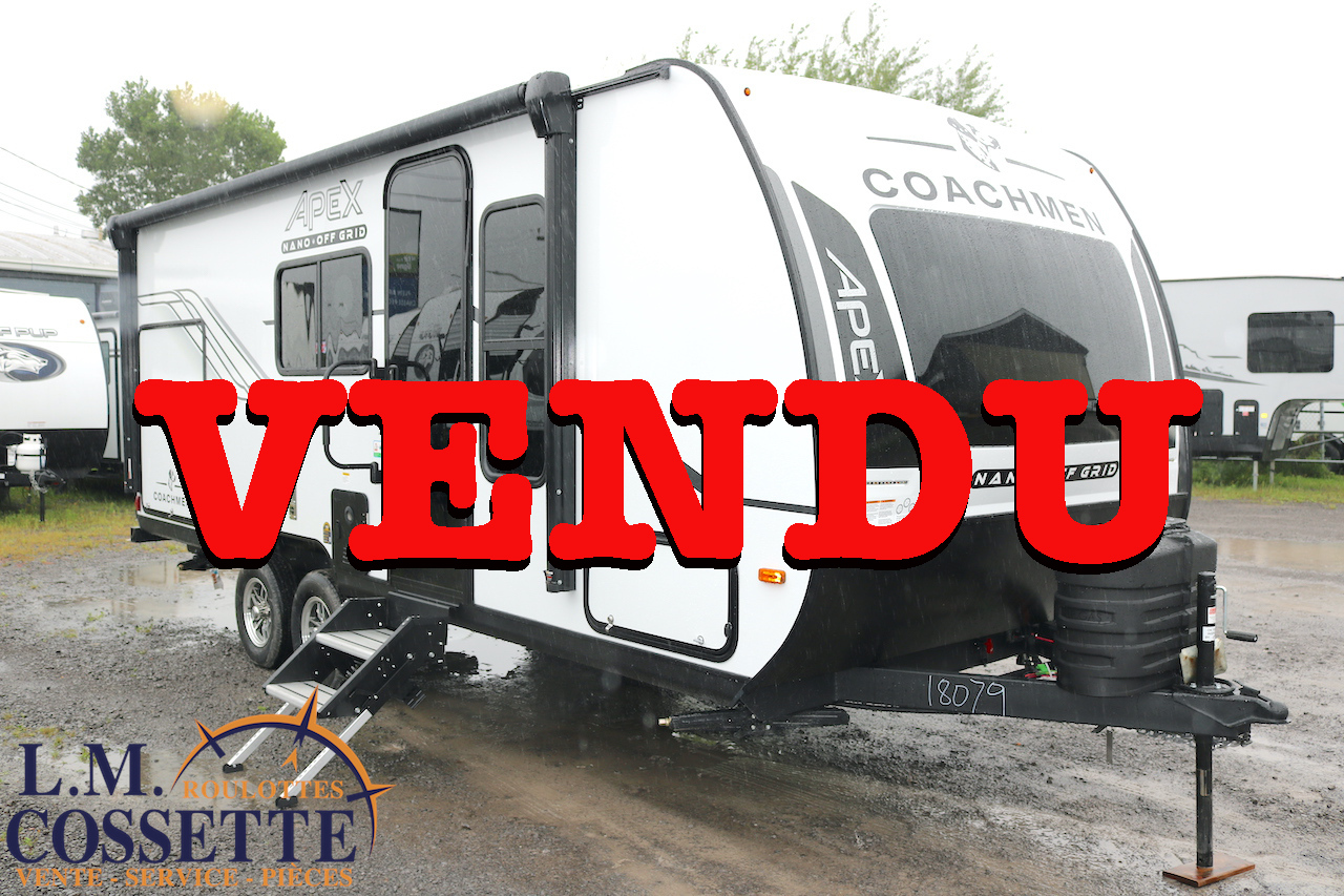 Apex Nano 203 RBK 2025-LM Cossette inc. vr-roulotte-fifth wheel-cargo-arctic wolf -Remote-Clipper-cherokee-grey wolf-wolf pup-kodiak cub-aspen trail-dutchmen-forest river-freedom express select-coachmen-apex nano -Trois-Rivières