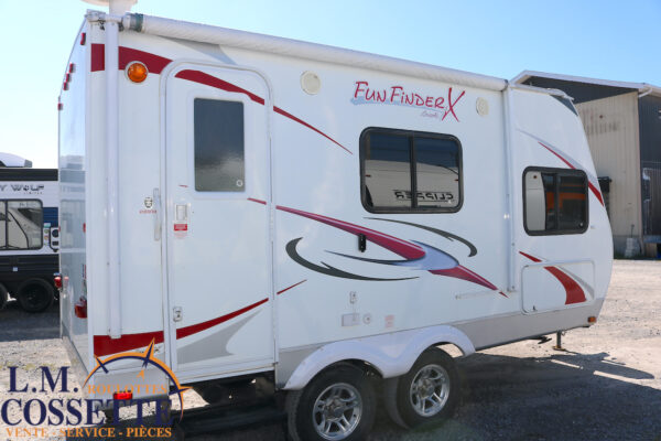 Fun Finder 189 FBR 2012-LM Cossette inc. vr-roulotte-fifth wheel-cargo-arctic wolf -Remote-Clipper-cherokee-grey wolf-wolf pup-kodiak cub-aspen trail-dutchmen-forest river-freedom express select-coachmen-apex nano -Trois-Rivières