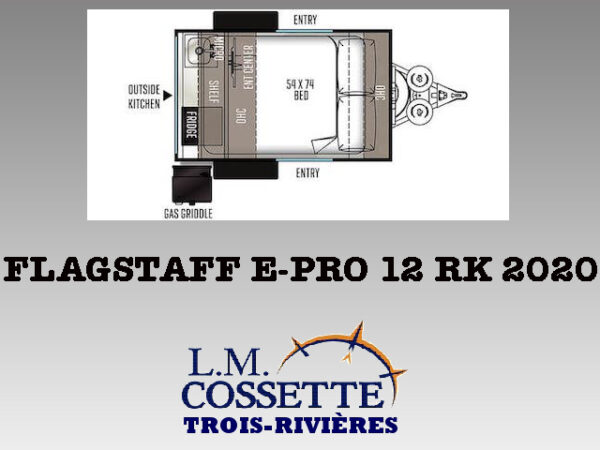 Flagstaff E-Pro 12 RK 2020-LM Cossette inc. vr-roulotte-fifth wheel-cargo-arctic wolf -Remote-Clipper-cherokee-grey wolf-wolf pup-kodiak cub-aspen trail-dutchmen-forest river-freedom express select-coachmen-apex nano -Trois-Rivières