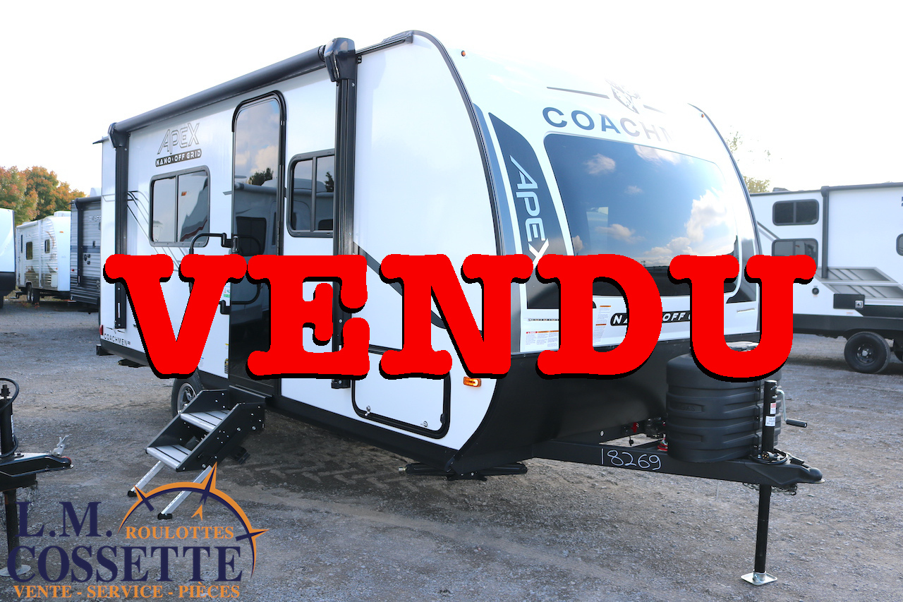 Apex Nano 187 RB 2025-LM Cossette inc. vr-roulotte-fifth wheel-cargo-arctic wolf -Remote-Clipper-cherokee-grey wolf-wolf pup-kodiak cub-aspen trail-dutchmen-forest river-freedom express select-coachmen-apex nano -Trois-Rivières