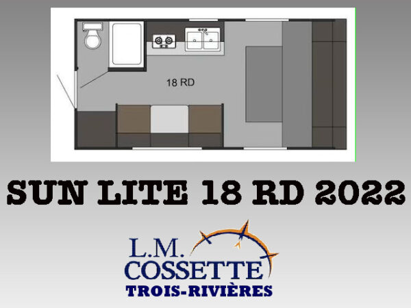 Sun-Lite 18 RD 2022-LM Cossette inc. vr-roulotte-fifth wheel-cargo-arctic wolf -Remote-Clipper-cherokee-grey wolf-wolf pup-kodiak cub-aspen trail-dutchmen-forest river-freedom express select-coachmen-apex nano -Trois-Rivières