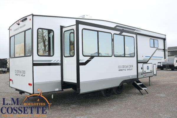 Arctic Wolf 3250 Suite 2025-LM Cossette inc. vr-roulotte-fifth wheel-cargo-arctic wolf -Remote-Clipper-cherokee-grey wolf-wolf pup-kodiak cub-aspen trail-dutchmen-forest river-freedom express select-coachmen-apex nano -Trois-Rivières