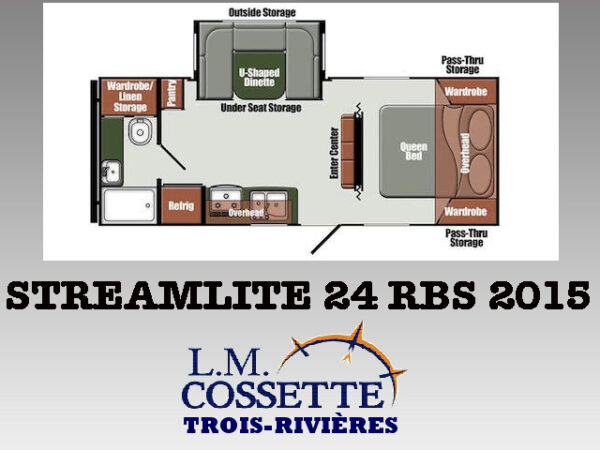 Streamlite 24 RBS 2015-LM Cossette inc. vr-roulotte-fifth wheel-cargo-arctic wolf -Remote-Clipper-cherokee-grey wolf-wolf pup-kodiak cub-aspen trail-dutchmen-forest river-freedom express select-coachmen-apex nano -Trois-Rivières