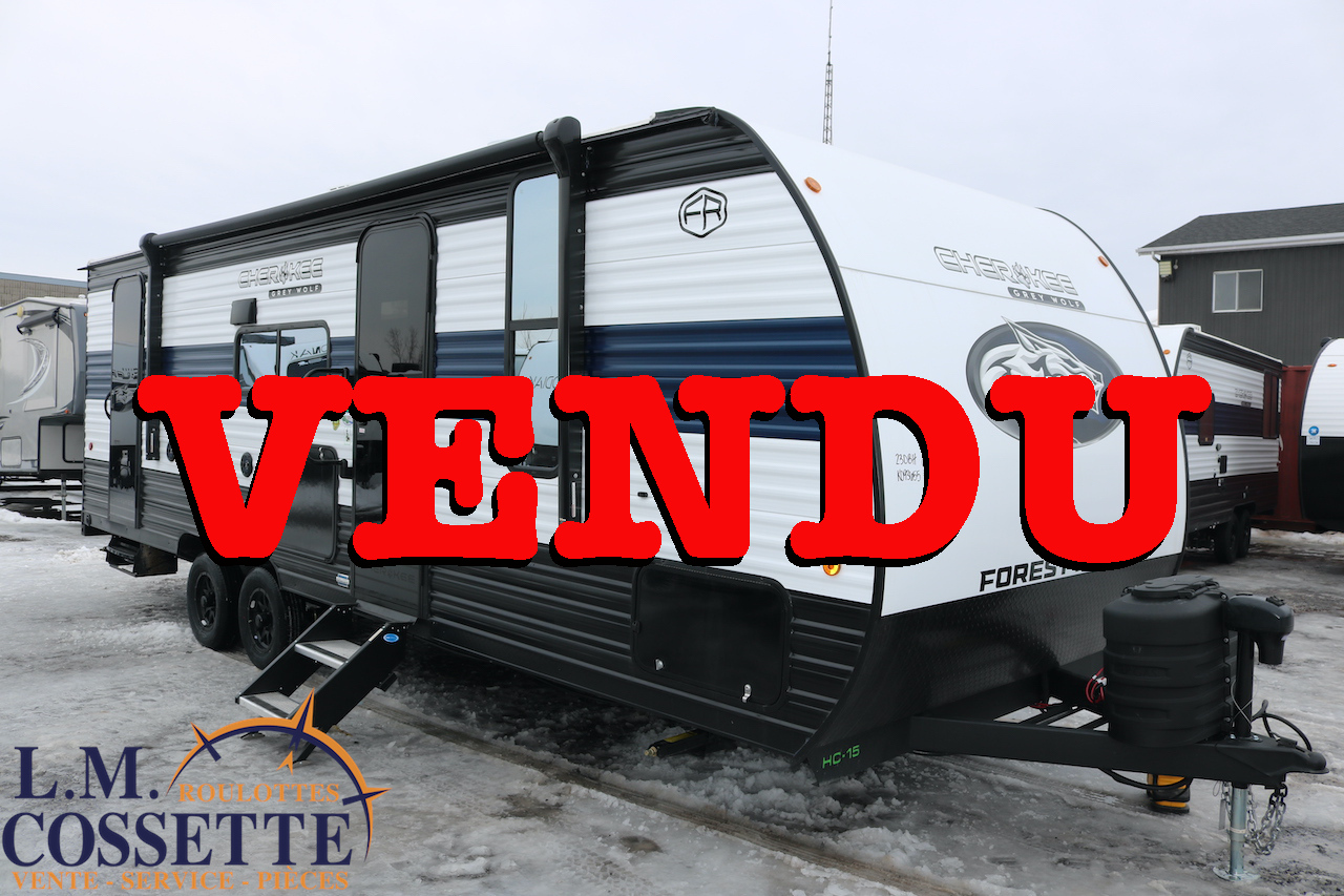Grey Wolf 23 DBH 2025-LM Cossette inc. vr-roulotte-fifth wheel-cargo-arctic wolf -Remote-Clipper-cherokee-grey wolf-wolf pup-kodiak cub-aspen trail-dutchmen-forest river-freedom express select-coachmen-apex nano -Trois-Rivières