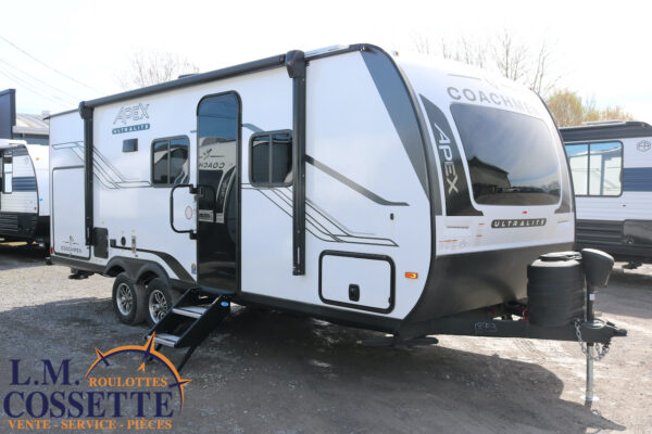 Apex 215 RBK 2025-LM Cossette inc. vr-roulotte-fifth wheel-cargo-arctic wolf -Remote-Clipper-cherokee-grey wolf-wolf pup-kodiak cub-aspen trail-dutchmen-forest river-freedom express select-coachmen-apex nano -Trois-Rivières