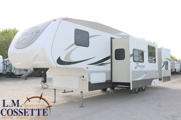 Zinger 31 BH 2014-LM Cossette inc. vr-roulotte-fifth wheel-cargo-arctic wolf -Remote-Clipper-cherokee-grey wolf-wolf pup-kodiak cub-aspen trail-dutchmen-forest river-freedom express select-coachmen-apex nano -Trois-Rivières