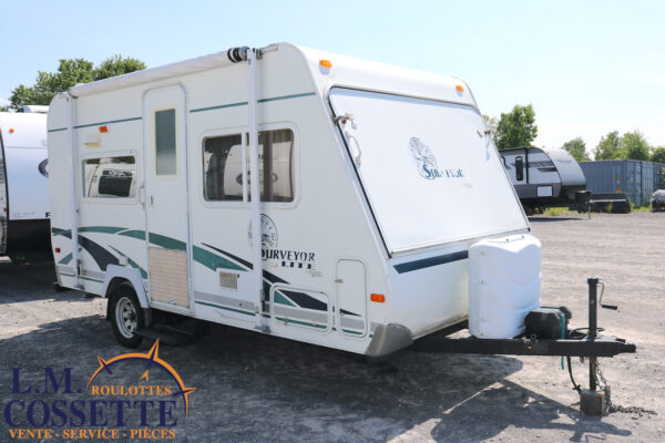 Surveyor 180 T 2004-LM Cossette inc. vr-roulotte-fifth wheel-cargo-arctic wolf -Remote-Clipper-cherokee-grey wolf-wolf pup-kodiak cub-aspen trail-dutchmen-forest river-freedom express select-coachmen-apex nano -Trois-Rivières