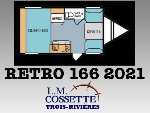 Retro 166 2021-LM Cossette inc. vr-roulotte-fifth wheel-cargo-arctic wolf -Remote-Clipper-cherokee-grey wolf-wolf pup-kodiak cub-aspen trail-dutchmen-forest river-freedom express select-coachmen-apex nano -Trois-Rivières