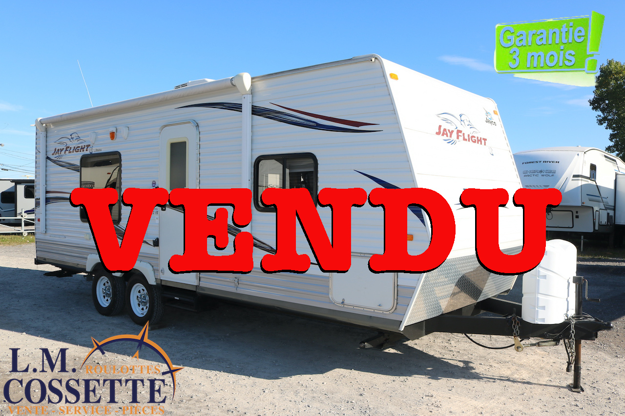 Jay Flight 23 FB 2010-LM Cossette inc. vr-roulotte-fifth wheel-cargo-arctic wolf -Remote-Clipper-cherokee-grey wolf-wolf pup-kodiak cub-aspen trail-dutchmen-forest river-freedom express select-coachmen-apex nano -Trois-Rivières-fond-fond-fond