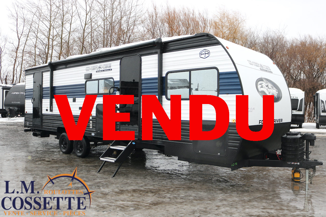 Grey Wolf 26 DBH 2026--LM Cossette inc. vr-roulotte-fifth wheel-cargo-arctic wolf -Remote-Clipper-cherokee-grey wolf-wolf pup-kodiak cub-aspen trail-dutchmen-forest river-coachmen-apex nano -arctic wolf-Trois-Rivières-fond-fond