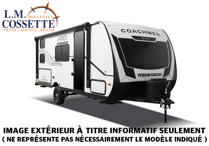Apex Nano 186 BH 2026-LM Cossette inc. vr-roulotte-fifth wheel-cargo-arctic wolf -Remote-Clipper-cherokee-grey wolf-wolf pup-kodiak cub-aspen trail-dutchmen-forest river-coachmen-apex nano -arctic wolf-Trois-Rivières