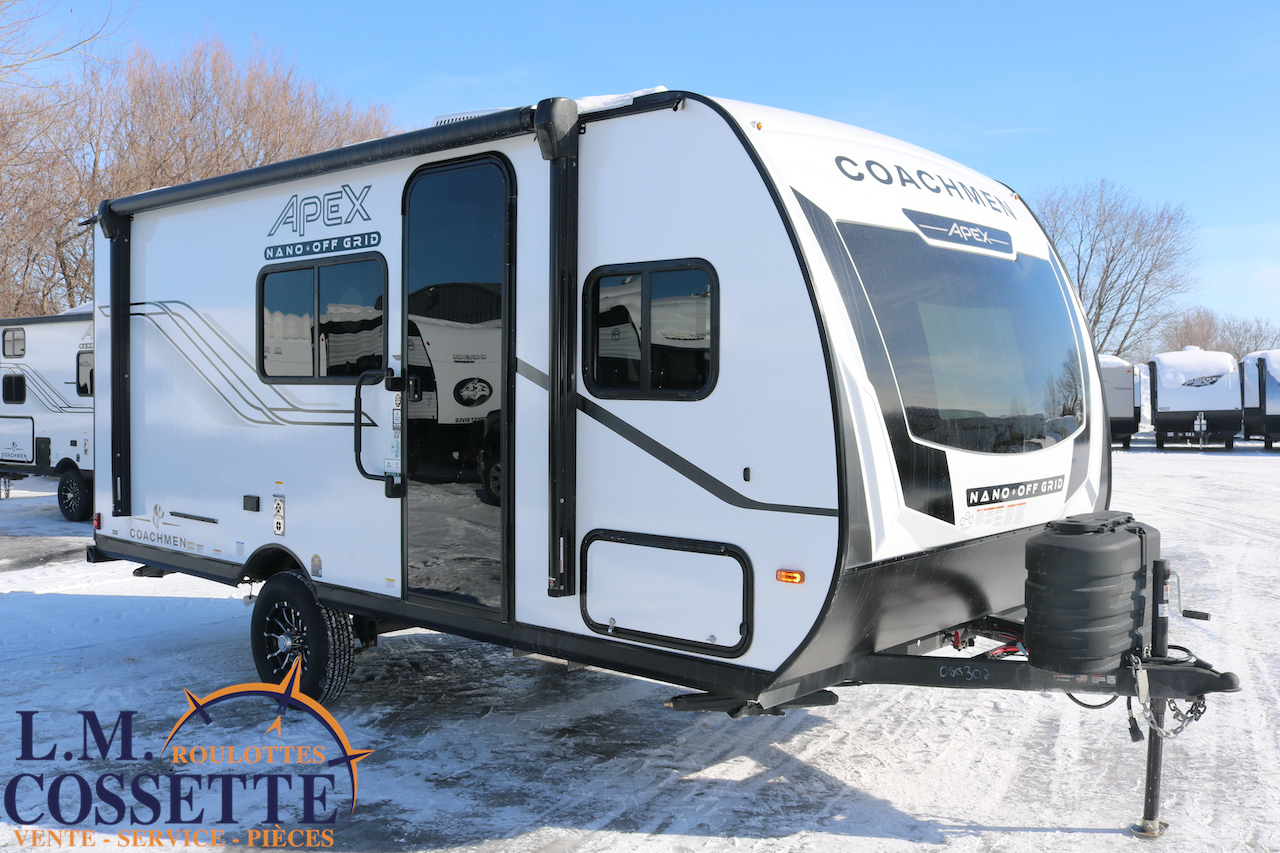 Apex Nano 185 BH 2026-LM Cossette inc. vr-roulotte-fifth wheel-cargo-arctic wolf -Remote-Clipper-cherokee-grey wolf-wolf pup-kodiak cub-aspen trail-dutchmen-forest river-coachmen-apex nano -arctic wolf-Trois-Rivières
