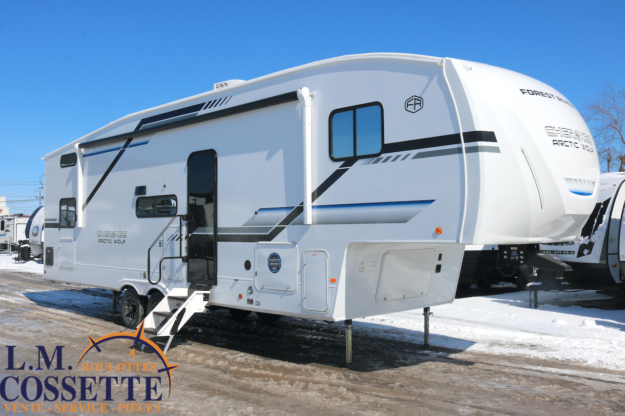 Arctic Wolf 285 OPT 2026--LM Cossette inc. vr-roulotte-fifth wheel-cargo-arctic wolf -Remote-Clipper-cherokee-grey wolf-wolf pup-kodiak cub-aspen trail-dutchmen-forest river-coachmen-apex nano -arctic wolf-Trois-Rivières-fond