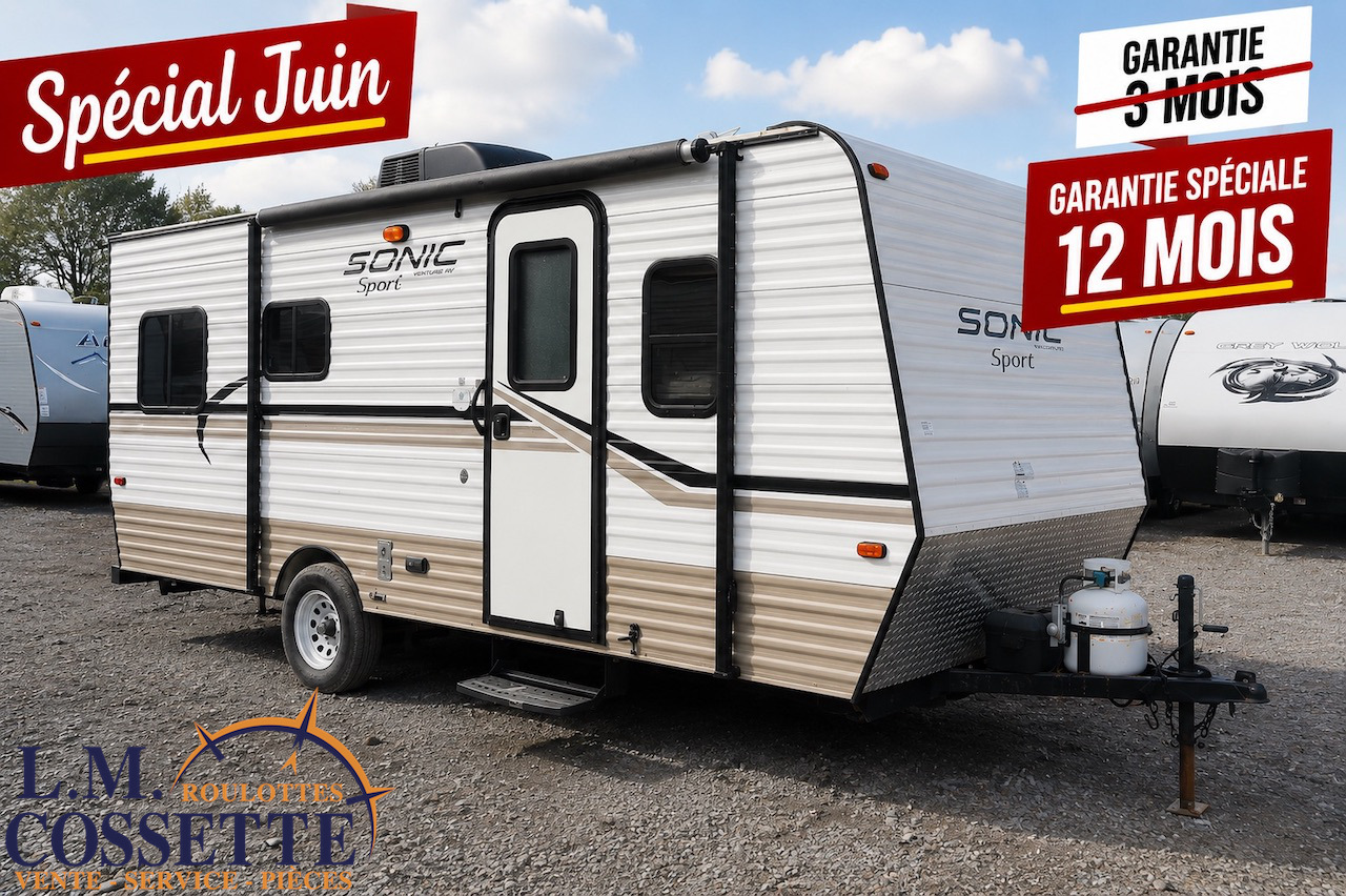 Sonic 18 RB 2015-LM Cossette inc. vr-roulotte-fifth wheel-cargo-arctic wolf -Remote-Clipper-cherokee-grey wolf-wolf pup-kodiak cub-aspen trail-dutchmen-forest river-coachmen-apex nano -arctic wolf-Trois-Rivières